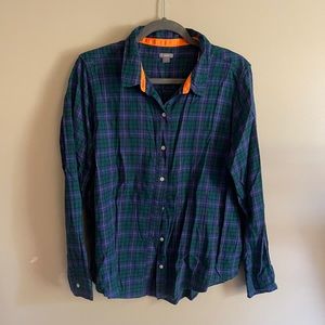 EUC Aerie plaid flannel button down- large